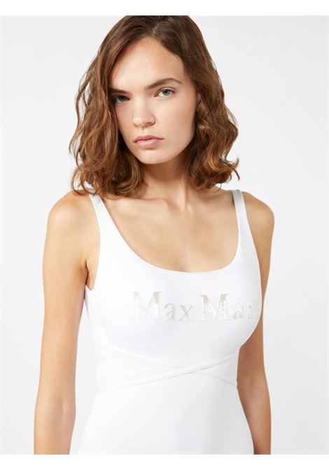 Costume intero in jersey con logo - Bianco MAX MARA beachwear | BCHCARISMA008